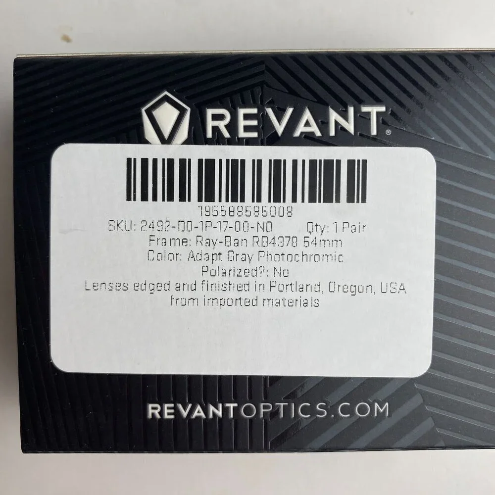 Revant Optics Replacement Lenses for Ray-Ban RB4378 54mm Gray Photochromic Non-P